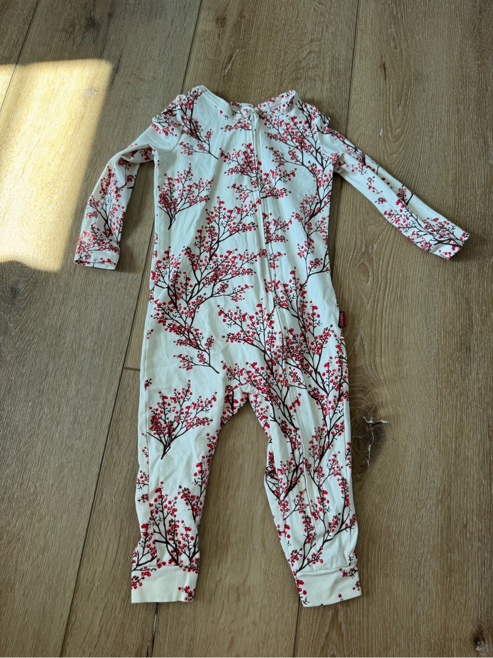 Milkbarn Winterberry Cotton Stretch Zipper Pajama 12-18 months
